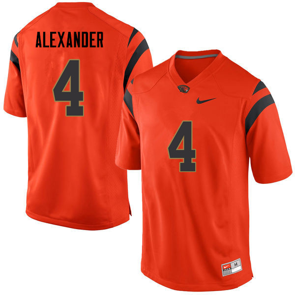 Men Oregon State Beavers #4 D.J. Alexander College Football Jerseys Sale-Orange